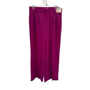 NWT Happily Grey Women's Magenta Wide-Leg Trousers Pants Size 5 SI15‎